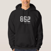 Distressed 862 Area Code North Caldwell, New Jerse Hoodie (Vorderseite)