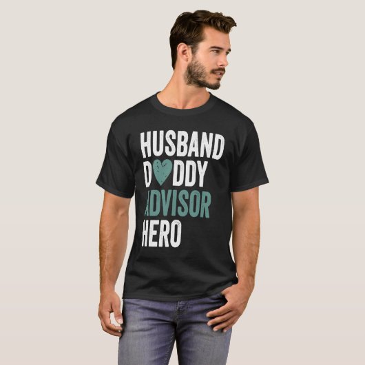 Distressed Advisor Husband Daddy Advisor Hero T-Shirt (Vorne ganz)