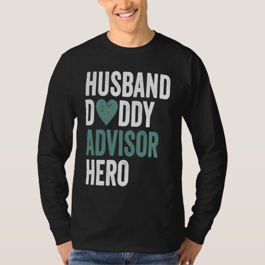 Distressed Advisor  Husband Daddy Advisor Hero T-Shirt (Vorderseite)