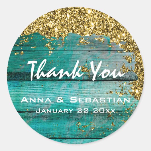 *~* Distressed Aged Wood Glitzer AP49 Generic Runder Aufkleber (Vorderseite)