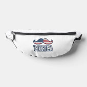 Distressed America Mustache Patriotic Vector Desig Bauchtasche (Ablage )