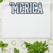 Distressed America Mustache Patriotic Vector Desig Geschirrtuch (Gefaltet)