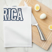 Distressed America Mustache Patriotic Vector Desig Geschirrtuch (Viertel Falte)