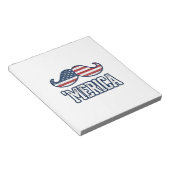 Distressed America Mustache Patriotic Vector Desig Notizblock (angewinkelt)