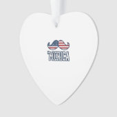Distressed America Mustache Patriotic Vector Desig Ornament (Vorderseite)