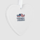 Distressed America Mustache Patriotic Vector Desig Ornament (Vorderseite)
