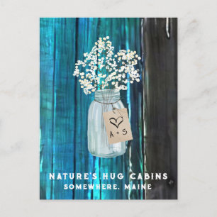 *~* Distressed AP49 QR Mason Jar Feiertagspostkarte