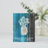 *~* Distressed AP49 QR Mason Jar Feiertagspostkarte (Stehend Vorderseite)