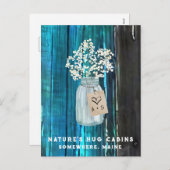 *~* Distressed AP49 QR Mason Jar Feiertagspostkarte (Vorne/Hinten)