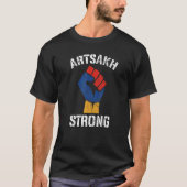 Distressed Artsakh Strong Artsakh is Armenia Arme T-Shirt (Vorderseite)