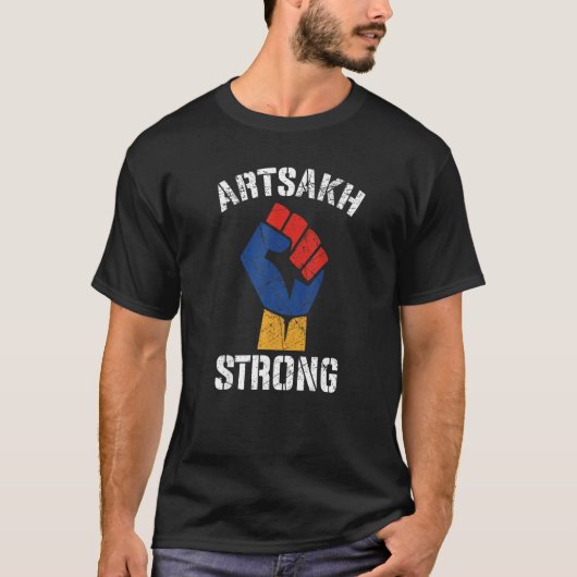 Distressed Artsakh Strong Artsakh is Armenia  Arme T-Shirt (Vorderseite)