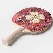 Distressed Barn Boards Four Leaf Clover with Name Tischtennis Schläger (Vorderseite)