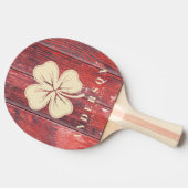 Distressed Barn Boards Four Leaf Clover with Name Tischtennis Schläger (Seitenansicht)