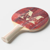 Distressed Barn Boards Monogram & Name Overlay Tischtennis Schläger (Vorderseite)