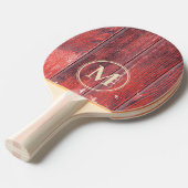 Distressed Barn Boards Monogram Tischtennis Schläger (Vorderseite)