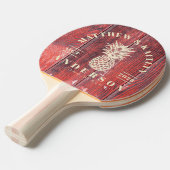 Distressed Barn Boards Tropical Pineapple Wedding Tischtennis Schläger (Vorderseite)