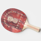 Distressed Barn Boards Tropical Pineapple Wedding Tischtennis Schläger (Seitenansicht)