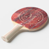 Distressed Barn Boards Wedding Monogram Tischtennis Schläger (Vorderseite)