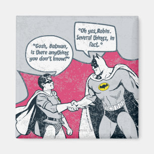Distressed Batman And Robin Handshake Magnet