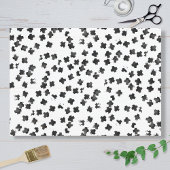 Distressed Black Cross Tissue Paper Seidenpapier
