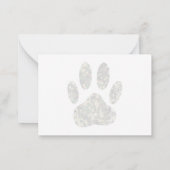Distressed Camo Dog Paw Print Blank Mitteilungskarte (Rückseite)