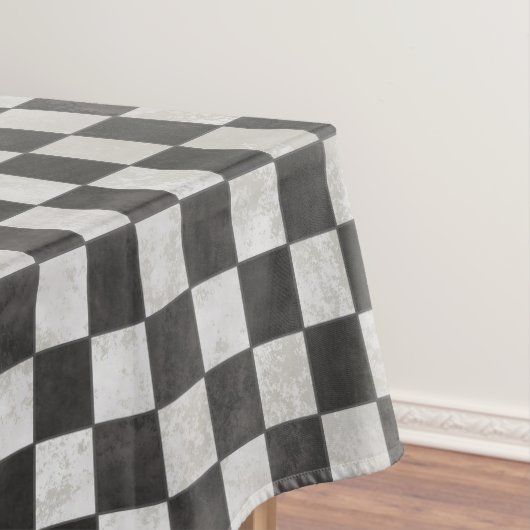 Distressed Checkerboard Pattern Tischdecke (Beispiel)
