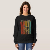 Distressed Cycling   Men Women Cute Cycling Retro Sweatshirt (Vorne ganz)