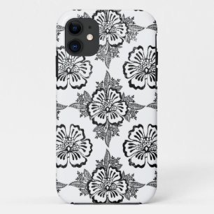 Distressed Damast-Hibiskus-Blumenmuster Case-Mate iPhone Hülle
