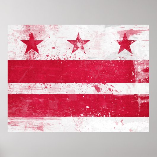 Distressed District of Columbia Flag Poster (Vorne)