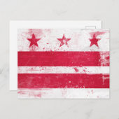 Distressed District of Columbia Flag Postkarte (Vorne/Hinten)