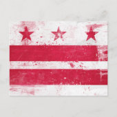 Distressed District of Columbia Flag Postkarte (Vorderseite)
