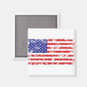 Distressed-Flag-Horizontal Magnet (Vorderseite/Rückseite)