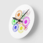 Distressed Flower Burst Runde Wanduhr (Winkel)