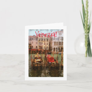 "DISTRESSED" FOTO GONDOLAS/VENEZIANISCHE BLDGS./KA KARTE