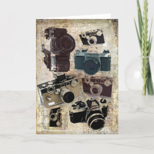 Distressed fotografiert Retro Camera Karte