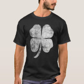 Distressed Four Leaf Clover St Patrick's Day T-Shirt (Vorderseite)