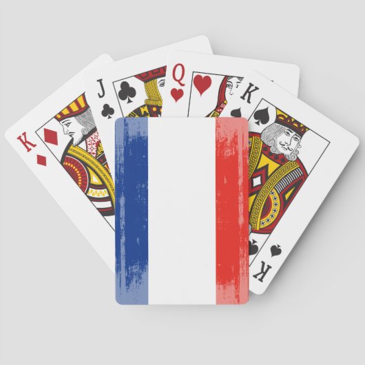 DISTRESSED FRANCE FLAG .png Spielkarten (Rückseite)