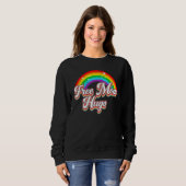 Distressed Free Mom Hugs Rainbow Heart LGBT Gay Pr Sweatshirt (Vorne ganz)