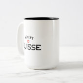 Distressed Geneve Suisse (Genfer Schweiz) Zweifarbige Tasse (Vorderseite Links)
