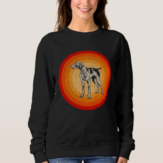Distressed German Shorthaired Pointer Dog Retro S Sweatshirt (Vorderseite)