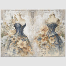 Distressed Girly Ephemera Floral Fashion Scrapbook Seidenpapier