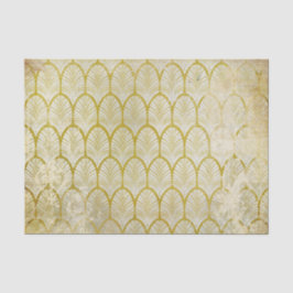 Distressed Gold Geometric Art Deco Seidenpapier