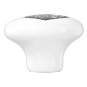 Distressed Gray Heart Pawprint Ceramic Knob Keramikknauf (Seitenansicht)