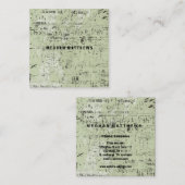 Distressed Grunge Music Quadratische Visitenkarte (Vorne/Hinten)