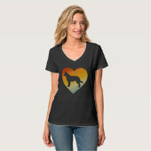 Distressed Heart Retro Men Women Australian Cattle T-Shirt (Vorderseite Vollansicht)