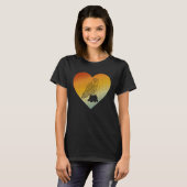 Distressed Heart Retro Style Men Women Snowy Owl T-Shirt (Vorne ganz)