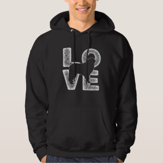 Distressed I Love My Great Pyrenees Dog  Theme Hoodie