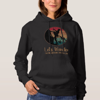 Distressed Let s Wander Mountains Are Calling Hoodie