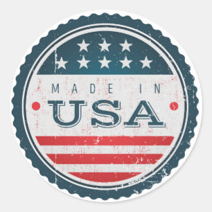 Distressed Made in USA Aufkleber