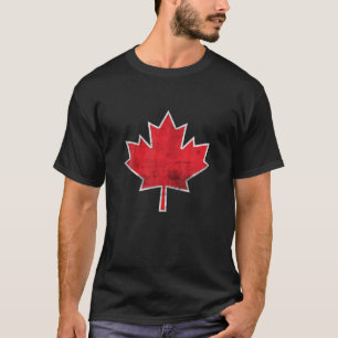Distressed Maple Leaf Canadian Flag Symbol Canada T-Shirt